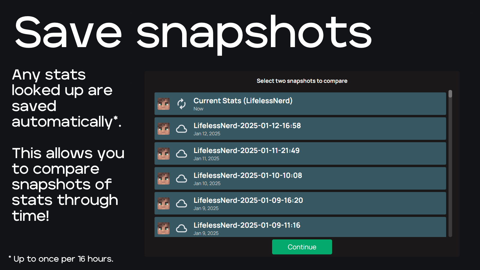 Preview image about saving snapshots